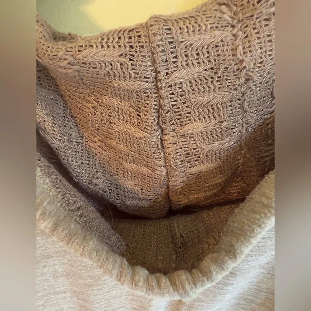 Hayden Girls Taupe Hooded Sweater with Fringe *GOOD USED CONDITION*